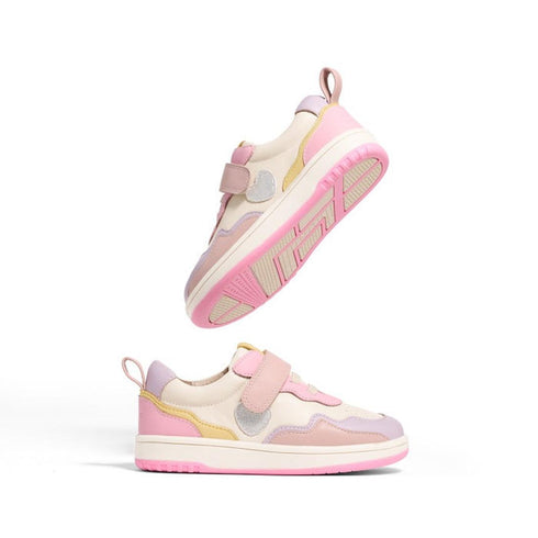 Pretty Brave Icon Trainer Sparkle Hearts Pink Leather